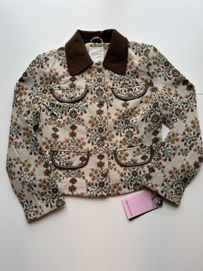 Avec Les Filles Women’s Floral Jacquard Jacket - Size S
